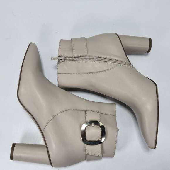 Marian Made In Spain Luxurious Soft Leather Beige Ankle Boots Size EU 37 US 6 - Picture 7 of 13